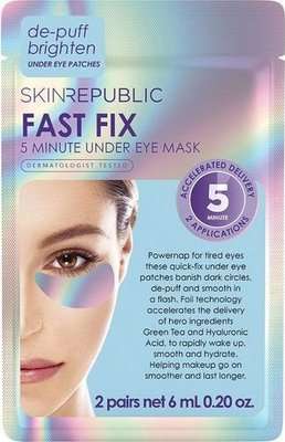 Skin Republic Fast Fix 5 Minute De-Puff and Brighten Under Eye Mask Sheet (2 Pairs)(6ml)