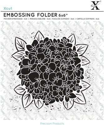Xcut Embossing Folder Full Bloom Hydrangea (6x6)