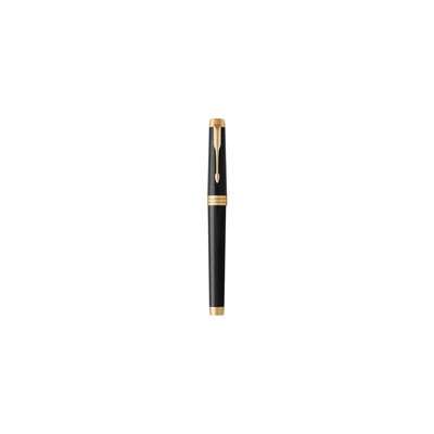 Parker Premier Fine Nib Fountain Pen (Deep Black Lacquer with Gold Trim)(Black Ink) - Presented in a