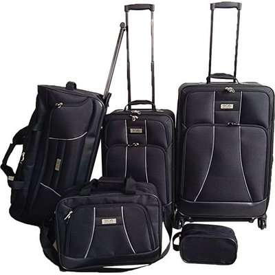 Eco Barcelona Luggage Set (5 Piece) (Black)