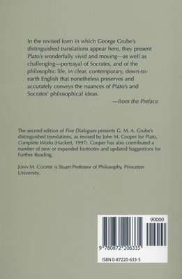 Five Dialogues - Euthyphro, Apology, Crito, Meno, Phaedo (Paperback, 2nd edition)