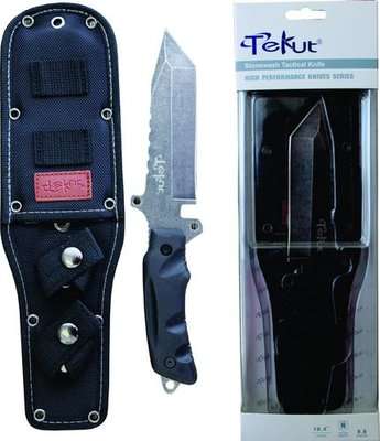Tekut Stonewash Knife with Tanto Blade