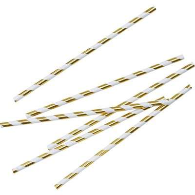 Pick & Mix - Metallic Straws - Gold (Pack of 25)