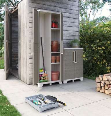 Keter Woodgrain Multipurpose Outdoor Cabinet