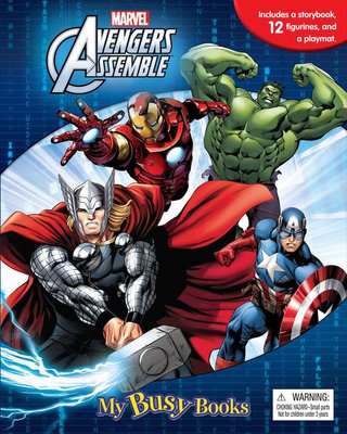 Marvel Avengers Assemble: My Busy Books (Includes a Storybook, 12 Figurines and a Playmat) (Board bo