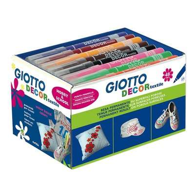 Giotto Decor Textile Schoolpack Art Marker (48 Pieces)