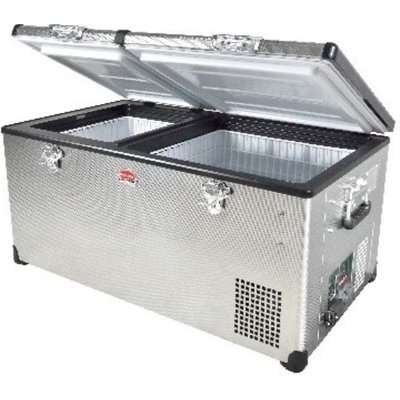 SnoMaster 96L 12/220 Volt Dual Compartment Stainless Steel Fridge/Freezer (AC/DC)
