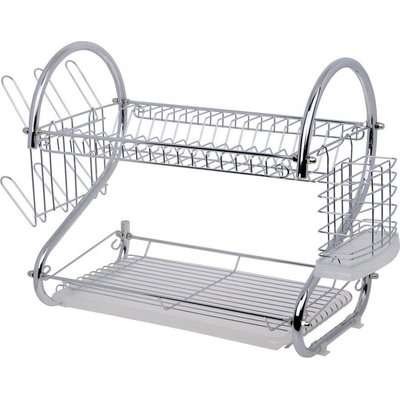 Fine Living - Double Layer Dish Rack (Chrome)