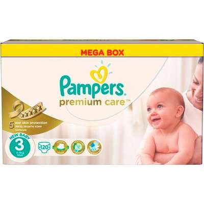 Pampers Premuim Care (Size 3)(Midi)(Megabox 120s)