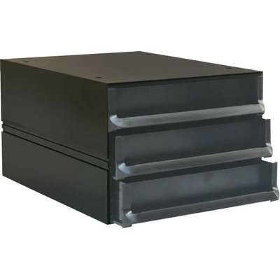 Bantex Texo Modular 3 Drawer Storage System (Black)