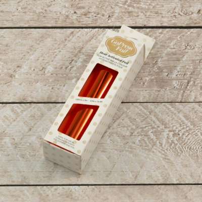 Couture Creations GoPress Heat Activate Foil (Red Copper with Iridescent Square Pattern)(125mm x 5m)