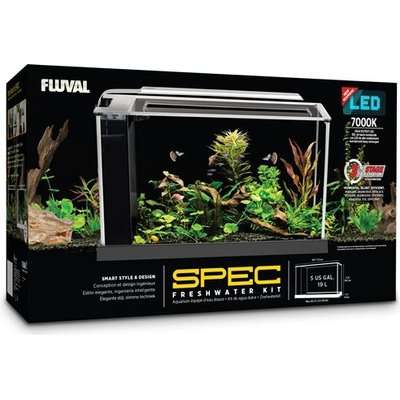 Fluval SPEC 4 - 19L Glass Aquarium Kit (Black)