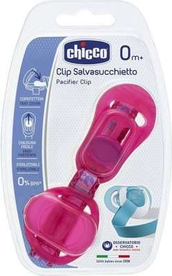 Chicco Clip with Teat Cover (Pink)