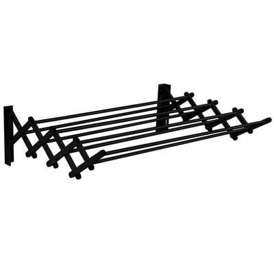 Home-Quip Wall Mounted Retractable Clothes Dryer (Matt Black)