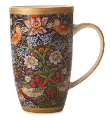 Maxwell & Williams William Morris Strawberry Thief Coupe Mug (420ml) (Blue)