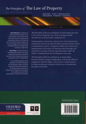 The Principles of the Law of Property in South Africa (Paperback)