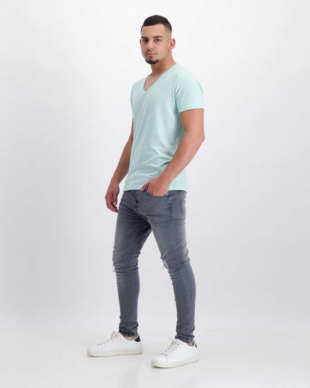 Brave Soul Long Length Skinny Fit Jeans - Dark Grey (34)