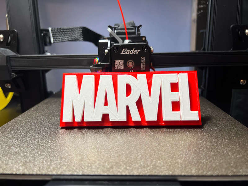 Marvel Logo - 3D Printed