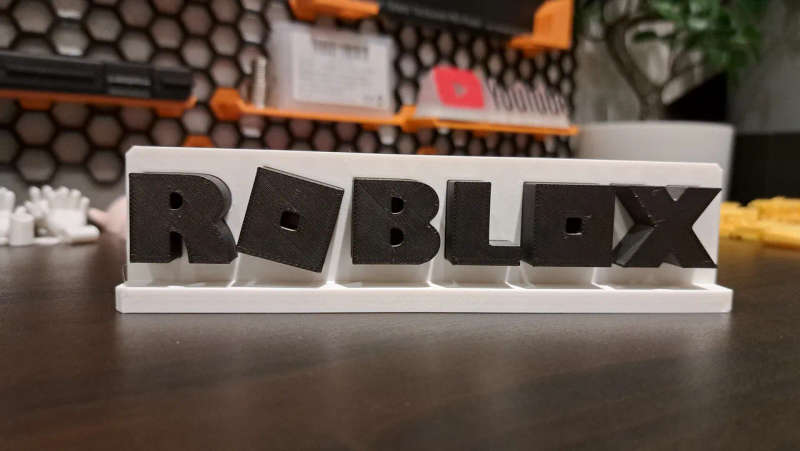 Roblox Logo Stand - 3D Printed