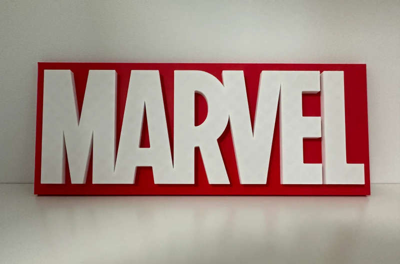 Marvel Logo - 3D Printed