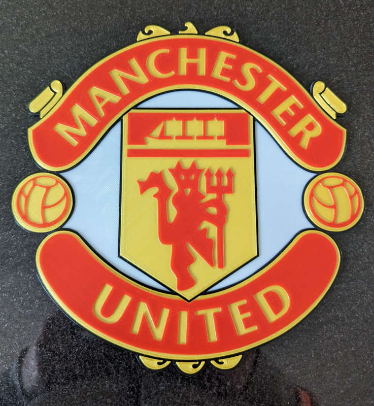 Manchester United Plaque 3D Printed