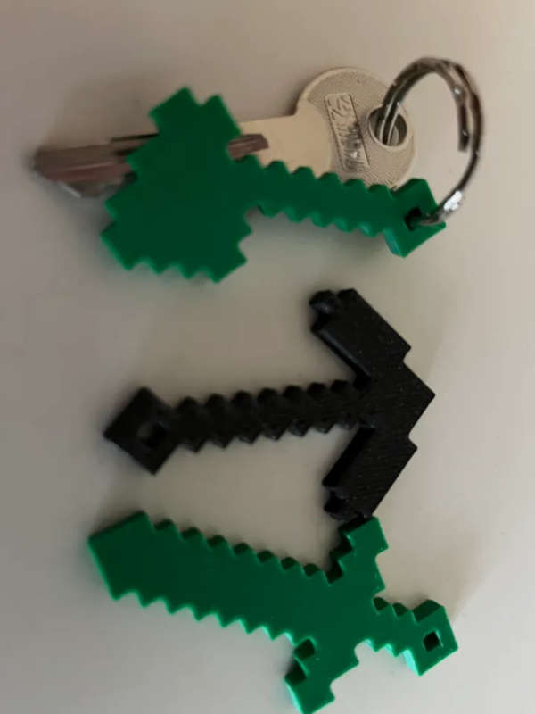 Minecraft Tools Keychain - 3D Printed