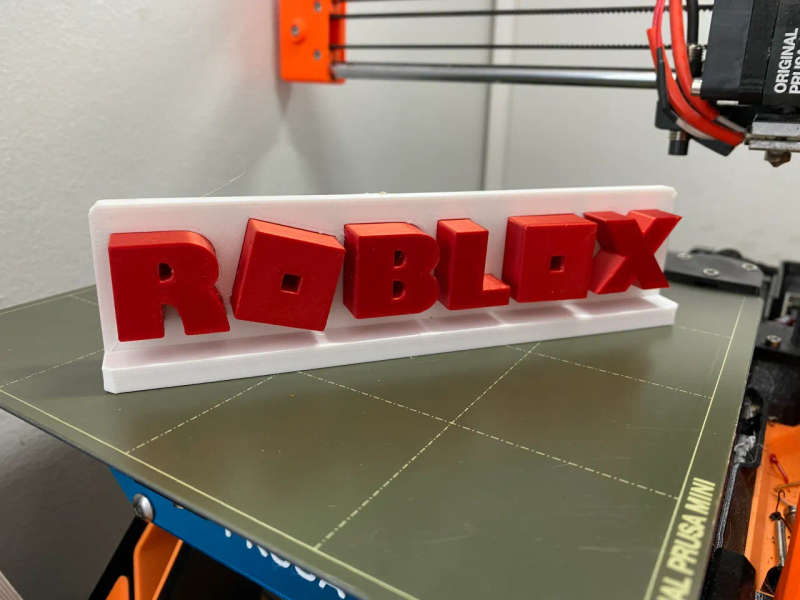 Roblox Logo Stand - 3D Printed