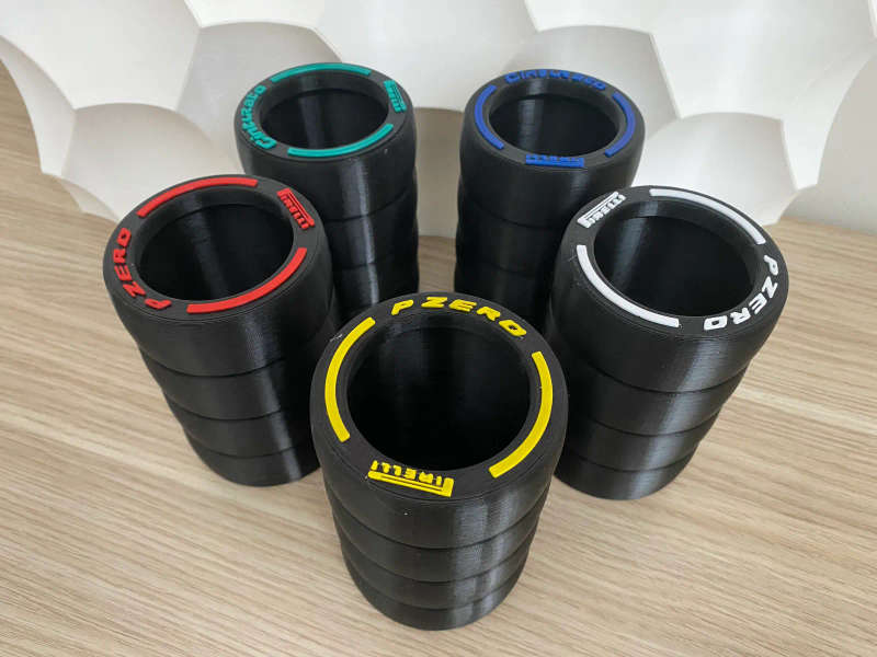 F1 Tires Penholder / Toolbox - 3D Printed