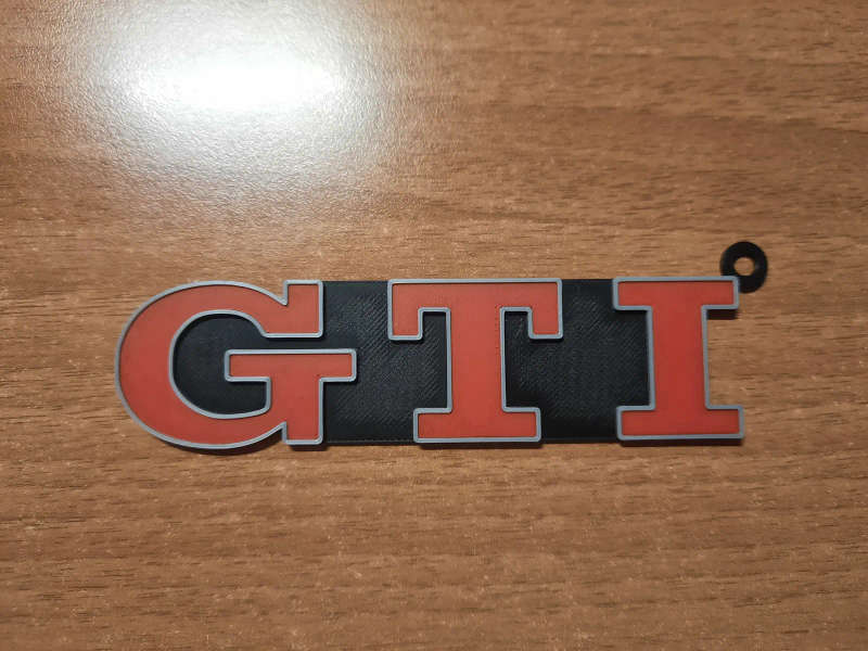 Volkswagen GTI Logo Keychain - 3D Printed