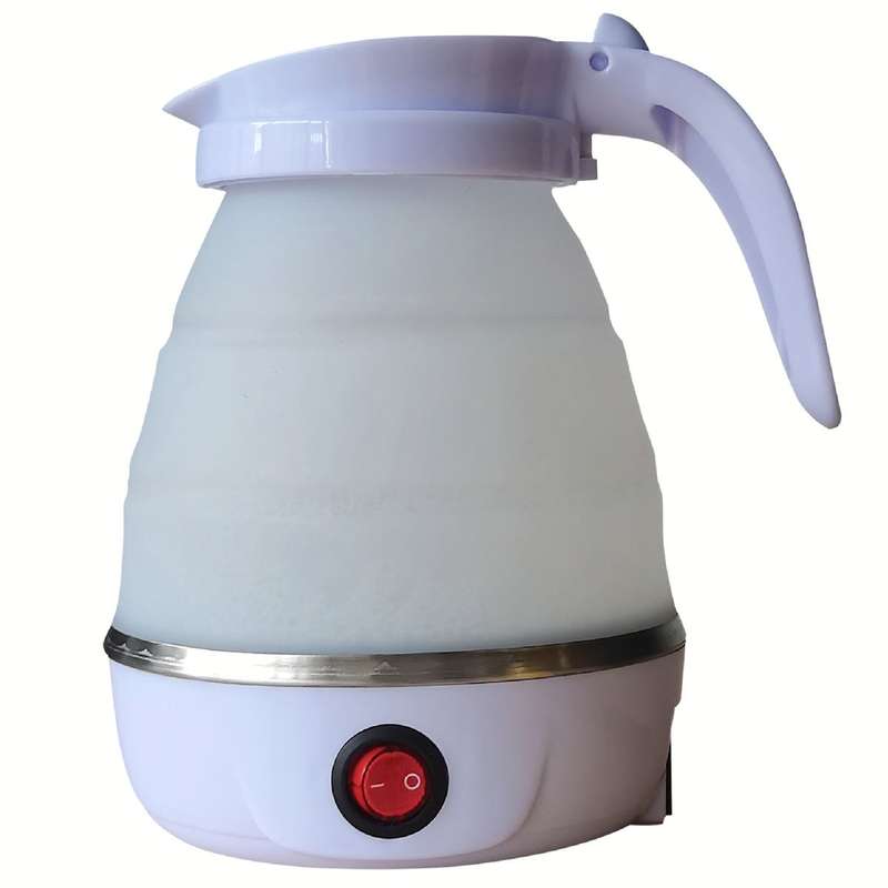 Portable Silicone Collapsible Travel Electric Kettle- Pink (Display Item)