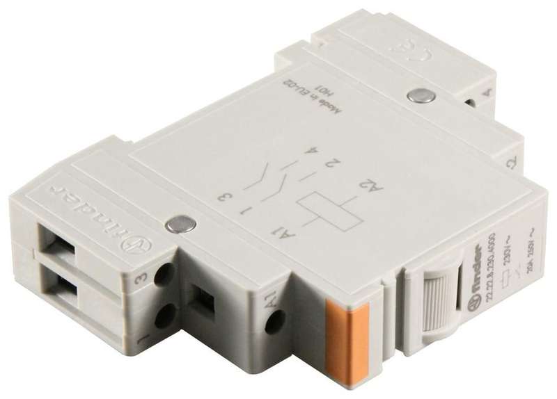 Finder (22.22.8.230.4000) Power Relay, 20 A, 22 Series, DIN Rail, AC