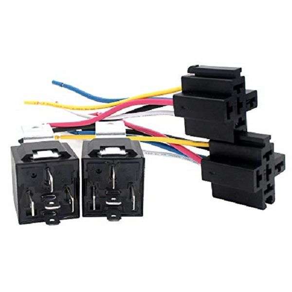 2 Pack Heavy Duty Automotive Waterproof Relay and Wiring Harness (5-PIN)