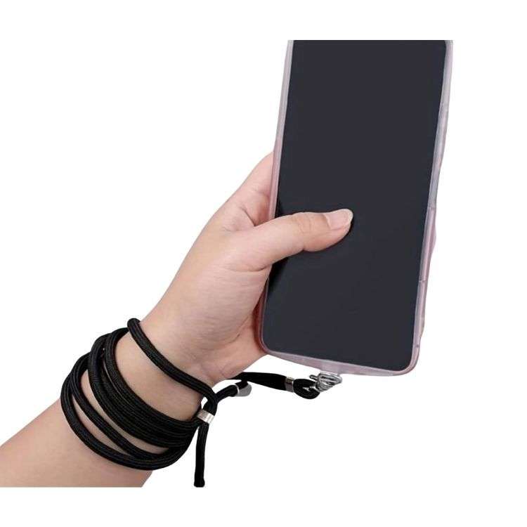 Cell Phone Lanyard Crossbody Adjustable Nylon Neck Strap - Black
