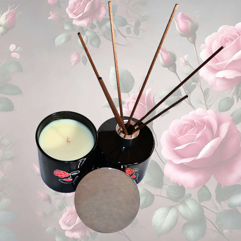 Gentle Rose Candle & Reed Diffuser Collection