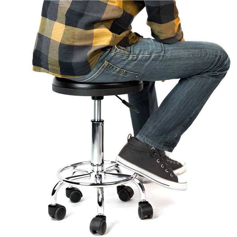 Rolling Salon Stool Swivel Chair with  Wheels Height Adjustable Hydraulic