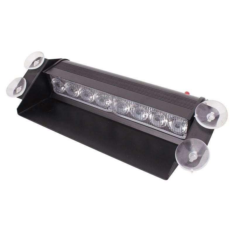 Cool White 8-LED Light Car Strobe Flash Dash Emergency Light Warning Lamp - Open Box