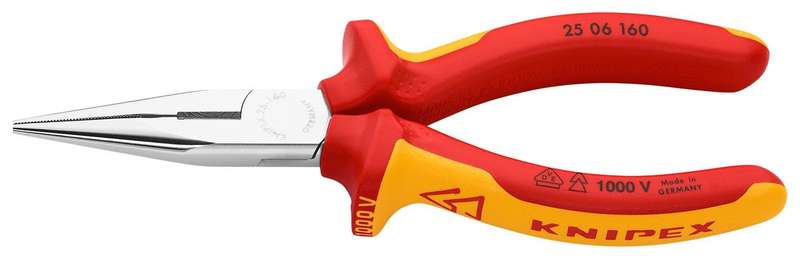 Knipex (25 06 160) 160mm Length Snipe Nose Side Cutting Plier