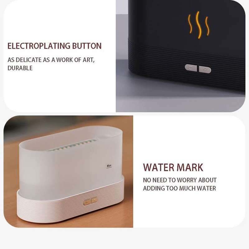 Simulation Flame Light Aromatherapy Diffuser - White