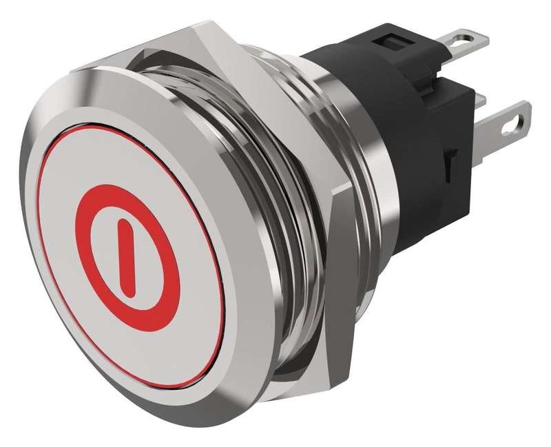 EAO (82-6151.1A14.B001) Vandal Resistant Switch, 82 Series, 22 mm