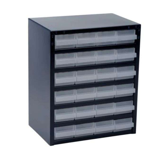 Raaco (137577) Storage Cabinet, 24 Drawer, Steel
