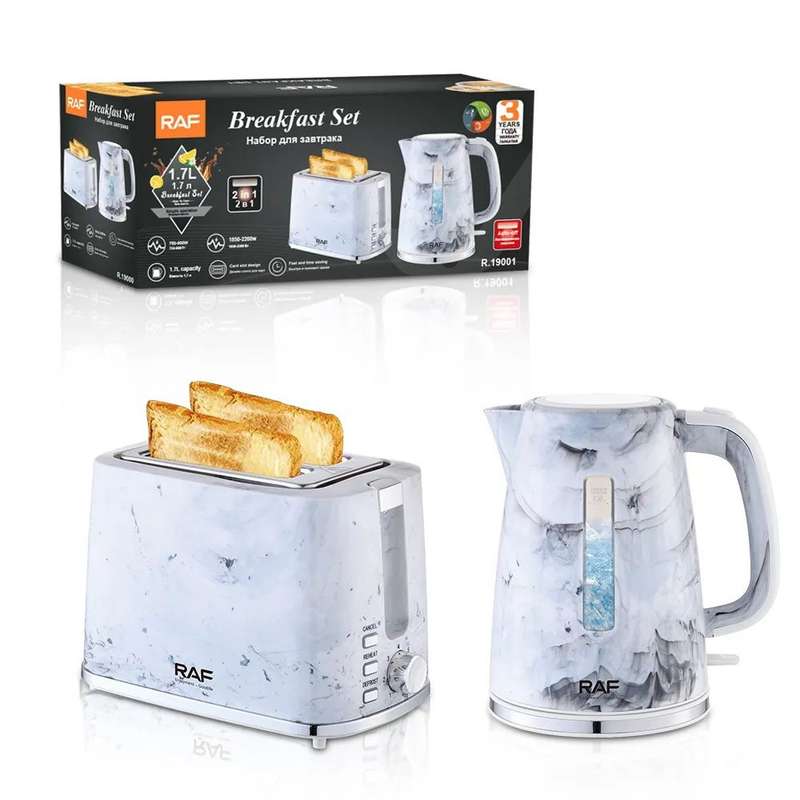 2in1 Electric Kettle And 2 slice Toaster Set
