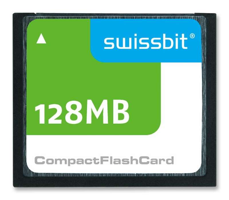 Swissbit (SFCF0128H1BK1MT-I-MS-553-SMA) Flash Memory Card, 128 MB