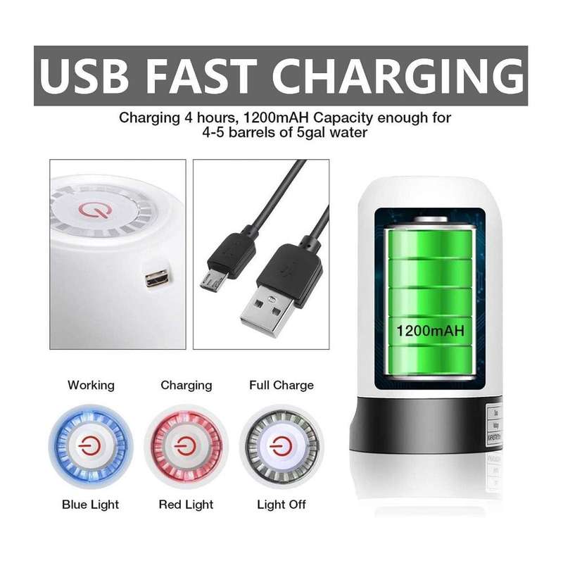 USB-Rechargeable Water Dispenser  Automatic Water Bottle Pump
