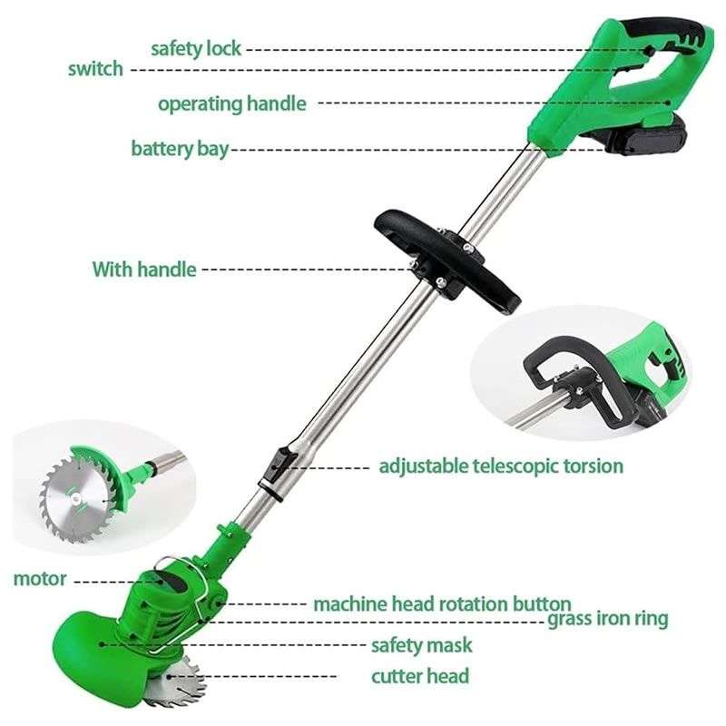 25V 7500mAh Electric Cordless Lawn Mower