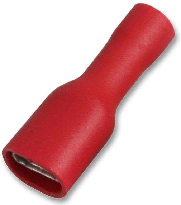 Pro Power (STFDFD1-188(8)) Female Push On Crimp Terminals Red 12Am 6.3mm