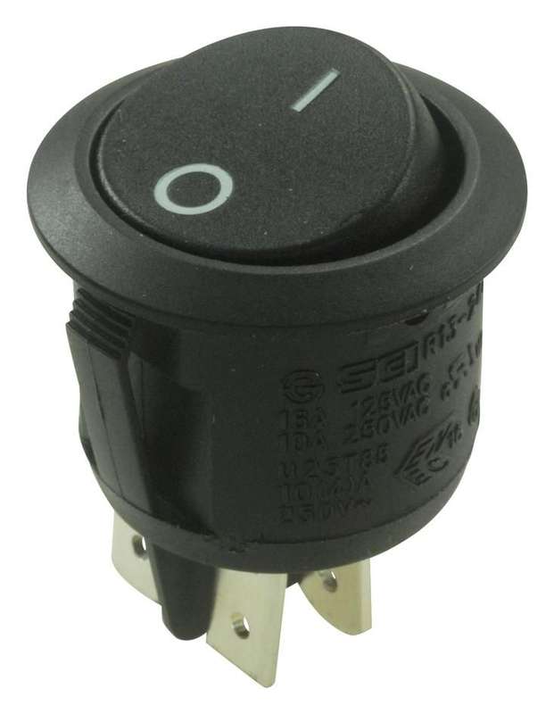 Arcoelectric (R13244AAAA) Rocker Switch, On-Off, DPST, Non Illuminated
