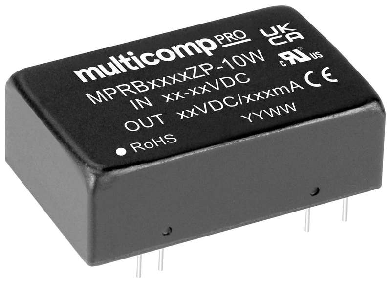 Multicomp Pro (MPRB4805ZP-10W) Isolated Through Hole DC/DC Converter 5V, 2A