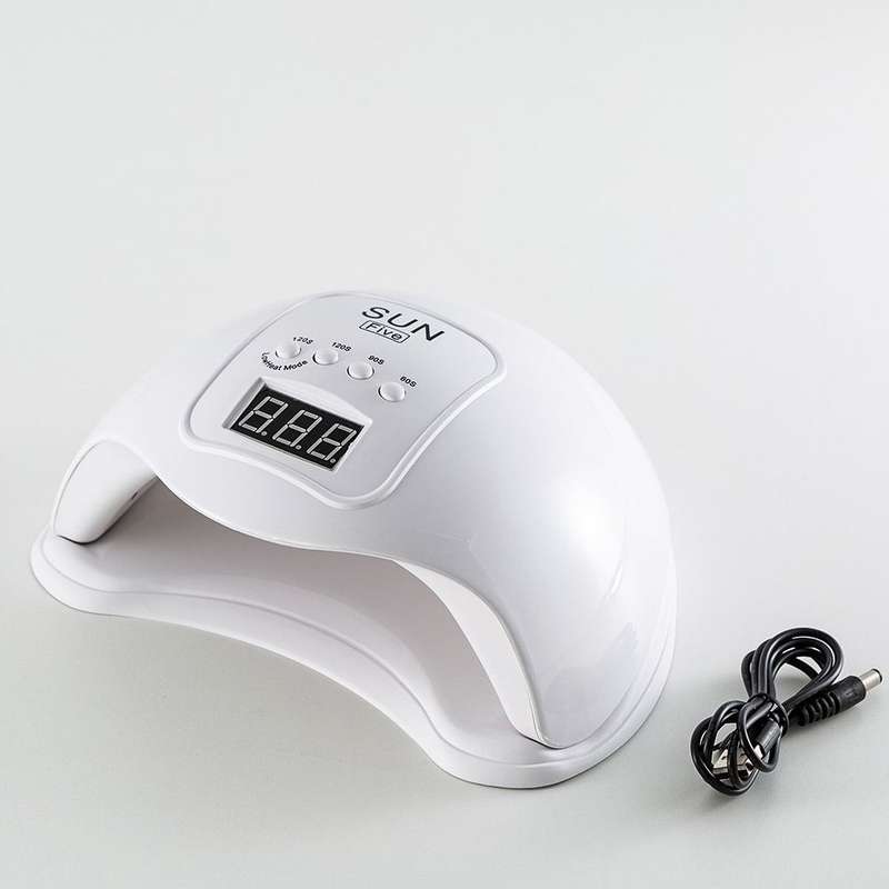 48W SUN Five Nail Curing Drying Lamp with Infrared Sensing Auto on Function - White