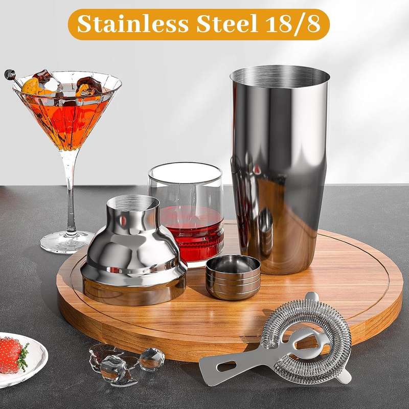 12 - Piece Stainless Steel Cocktail Shaker Bar Set