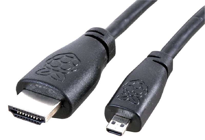 Raspberry Pi (T7732AX) Pi4 and 5 Model B Hdmi Cable, Micro HDMI to HDMI 1m